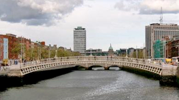 Halpenny Bridge, Dublin City, on the River Liffey
