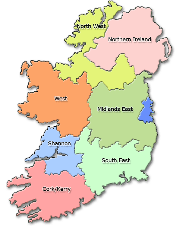 Ireland Travel Regions Of Ireland